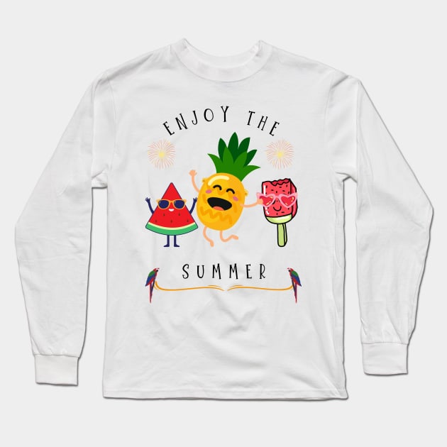 ENJOY THE SUMMER Long Sleeve T-Shirt by THE TIME